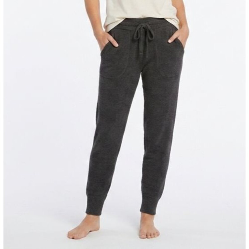 BAREFOOT DREAMS CozyChic Ultra Lite Joggers Medium M Gray Pocket Pants EUC